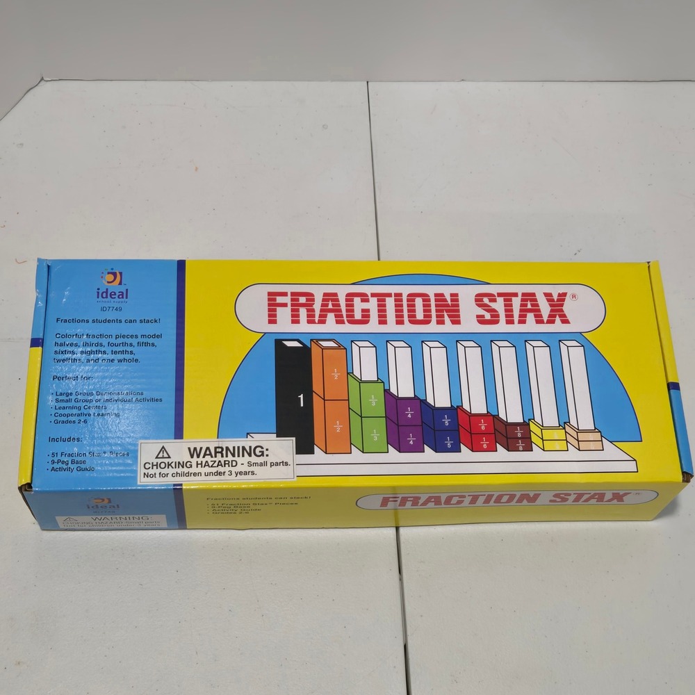 VTG Ideal Fraction Stax Math Manipulatives Learning Grades 2-6 Carson-Dellosa‎